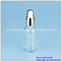 colored glass dropper bottle with plastic dropper